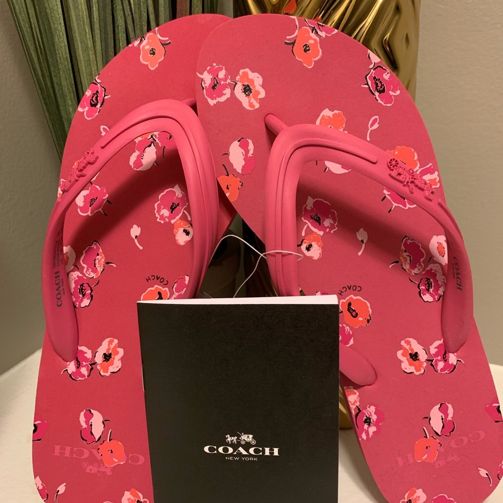 Coach Clementine Rubber Wild Flower Flip Flops